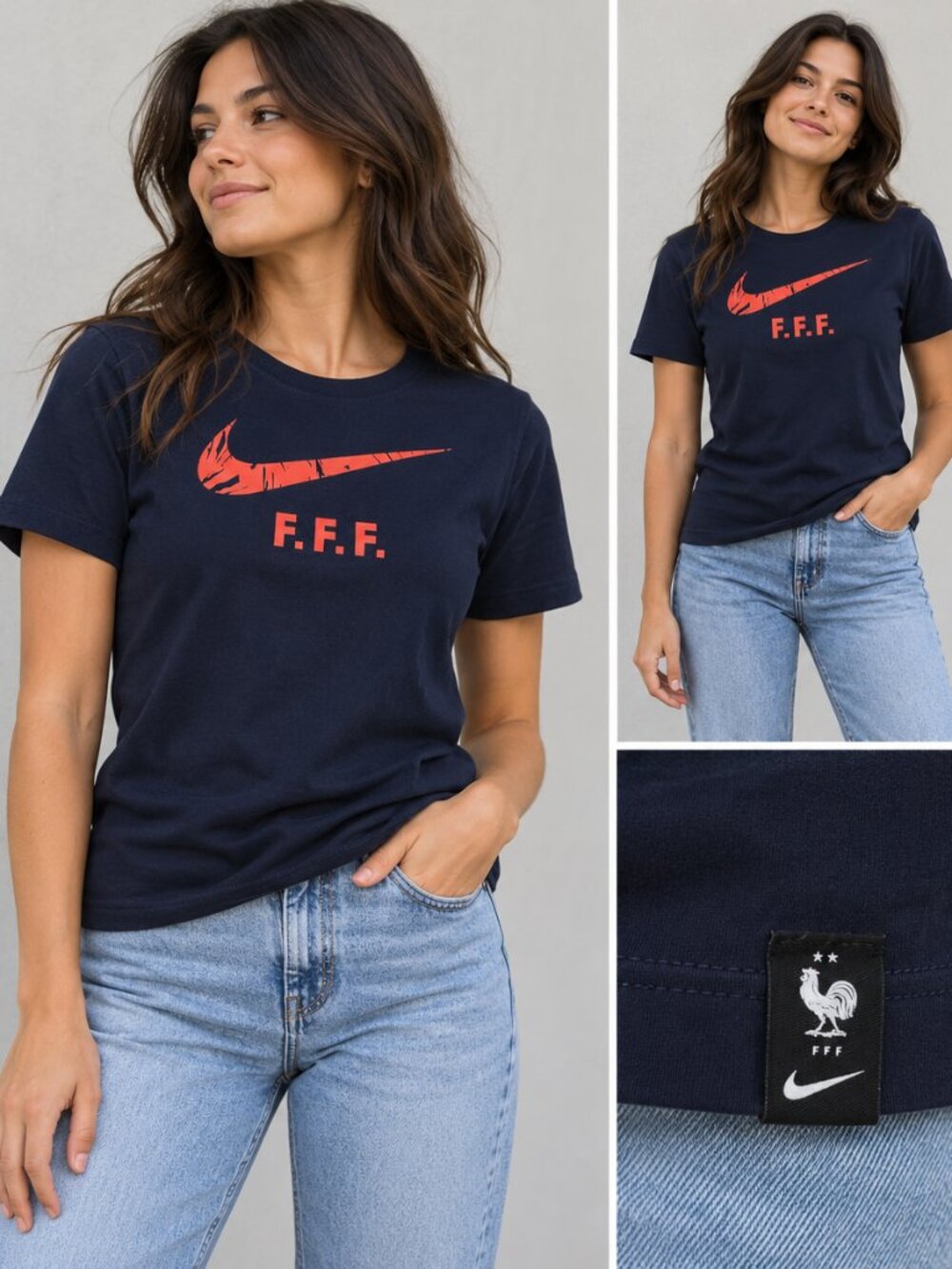🇫🇷 Nike France FFF Women’s Soccer T-Shirt – Medium